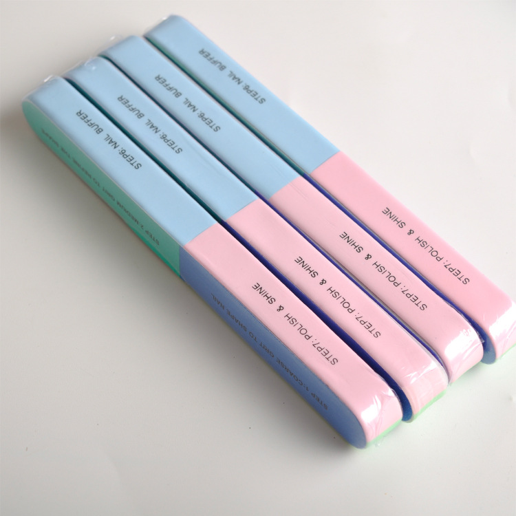 7 function Polishing Smooth Shining 4 side Rectangle Nail File and Buffer