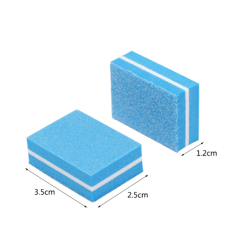 Disposable Single Double Side Red Black Purple Pink Mini Sponge Nail Buffer