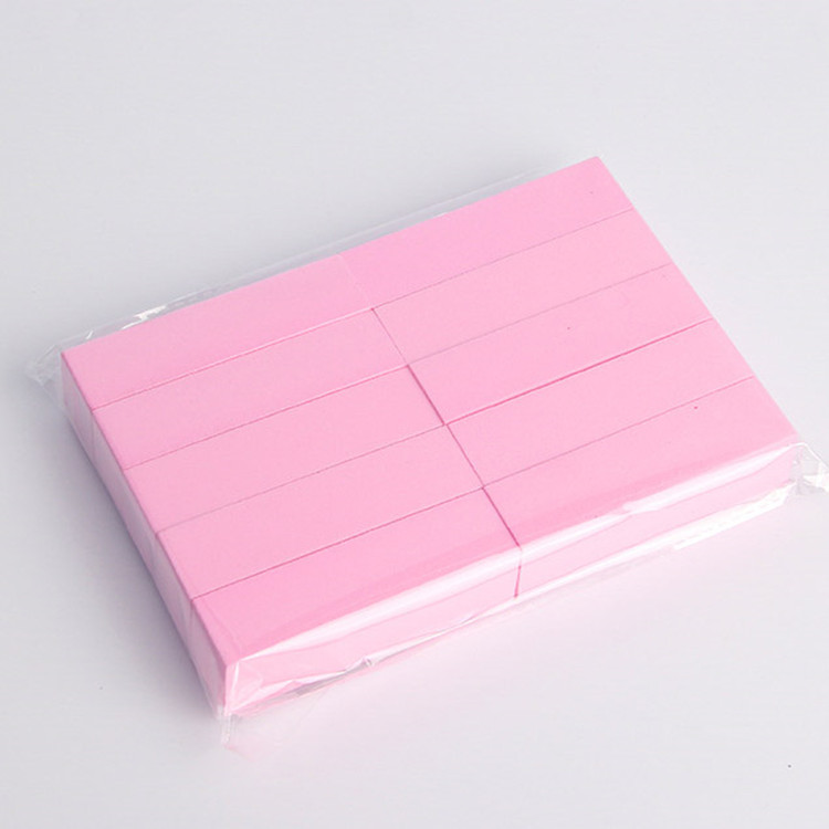 Private Label Foam Block 4 Side Tofu Shape Pink Purple Sponge Nail File Buffer