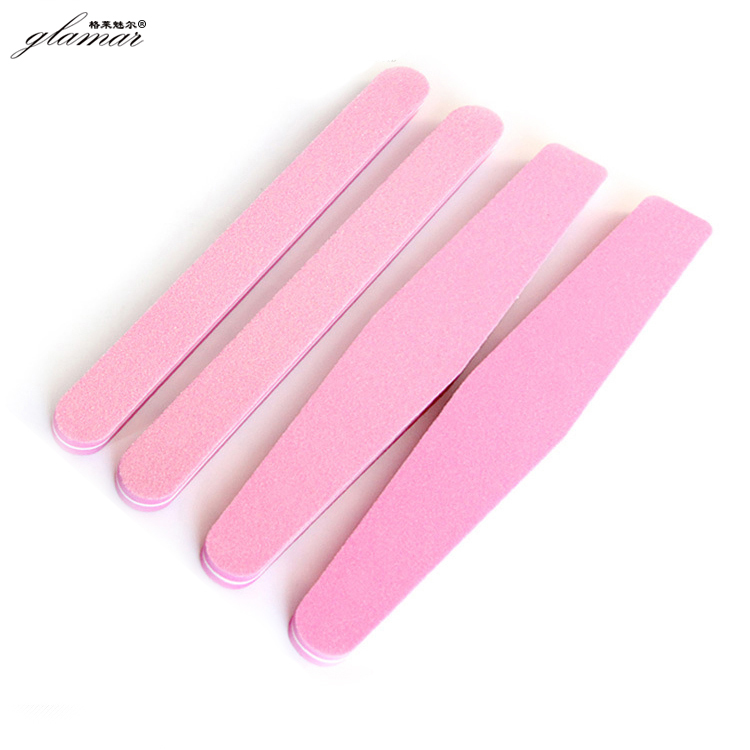 100/180 Double-Sided Diamond Shape Pink Nail File File Sponge