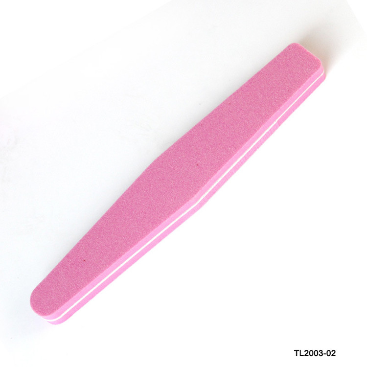 100/180 Double-Sided Diamond Shape Pink Nail File File Sponge
