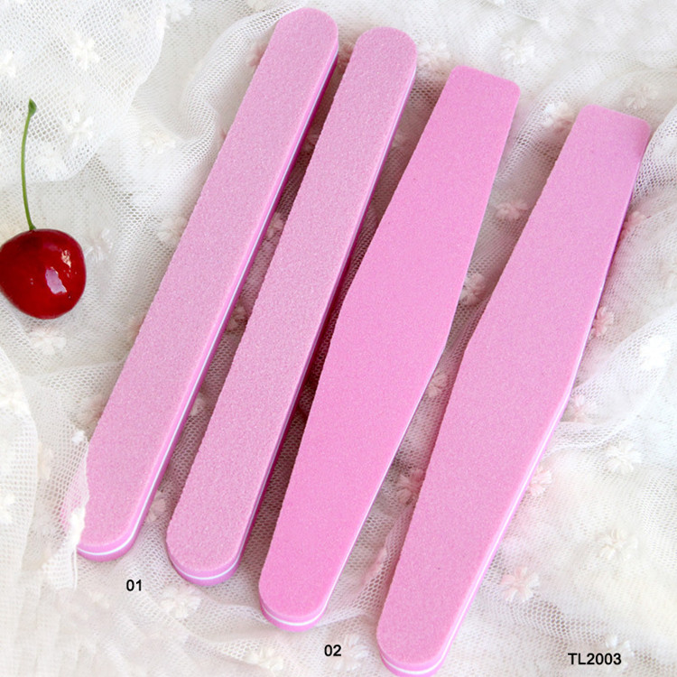 100/180 Double-Sided Diamond Shape Pink Nail File File Sponge