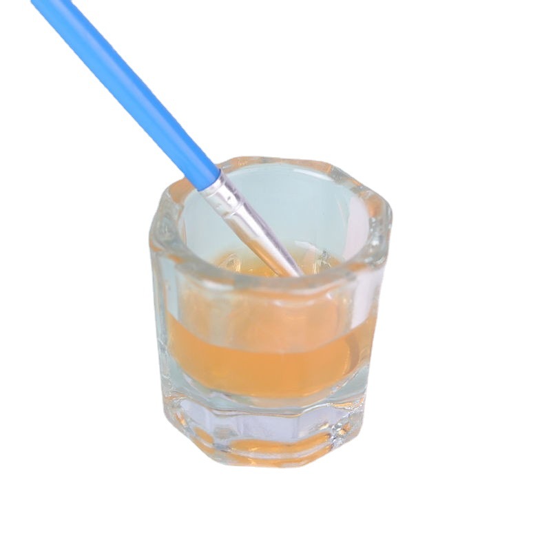 Small Clear Octagonal Crystal Glass Jar Making Acrylic Liquid Powder Mixing Cup