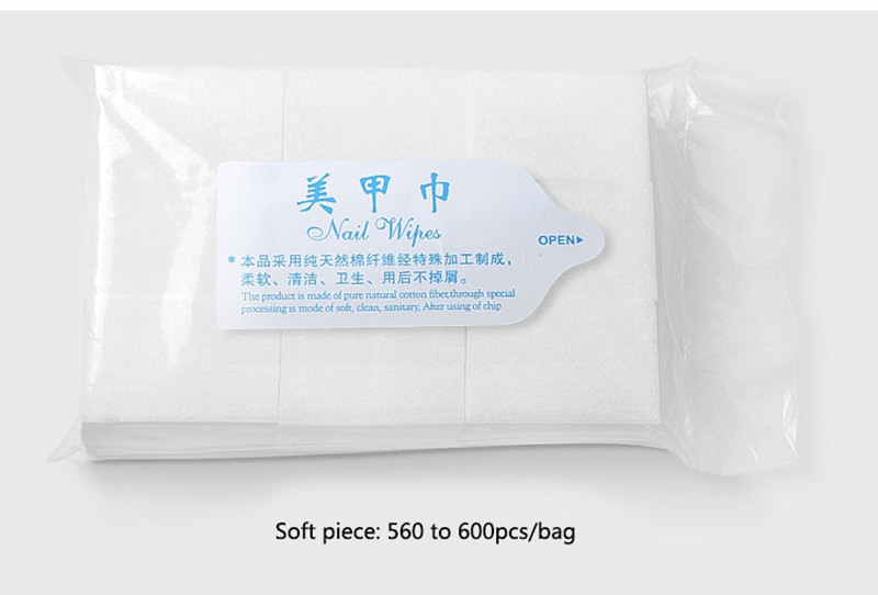 Blue Pink White Cotton Pads Nail Wipe Nail Gel Polish Remover Pads