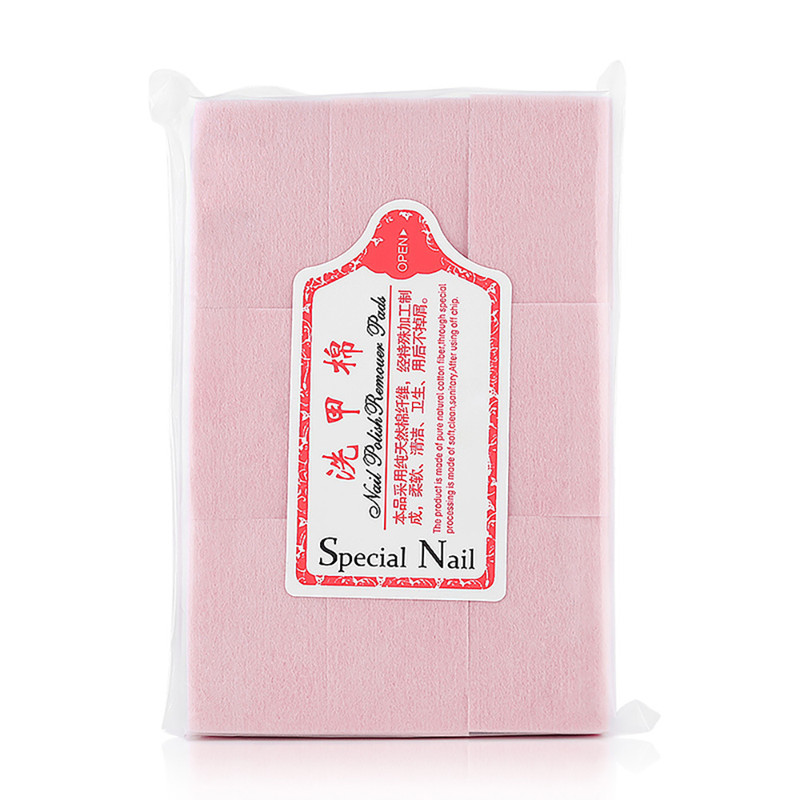 Blue Pink White Cotton Pads Nail Wipe Nail Gel Polish Remover Pads