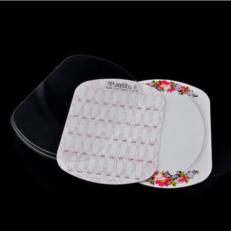 48 Colors Pink White Rose Small Plastic Nail Art Polish Tip Color Chart Display Stand