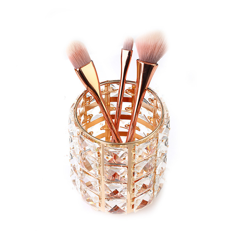 Cosmetic Make up Brushes Storage Case Pink Makeup Brush Holder Cup