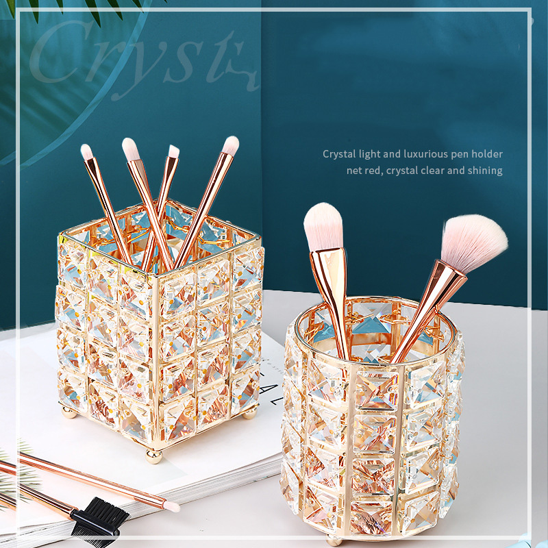 Cosmetic Make up Brushes Storage Case Pink Makeup Brush Holder Cup