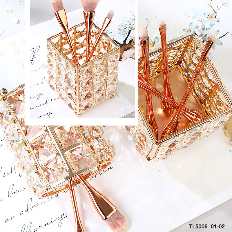 Cosmetic Make up Brushes Storage Case Pink Makeup Brush Holder Cup