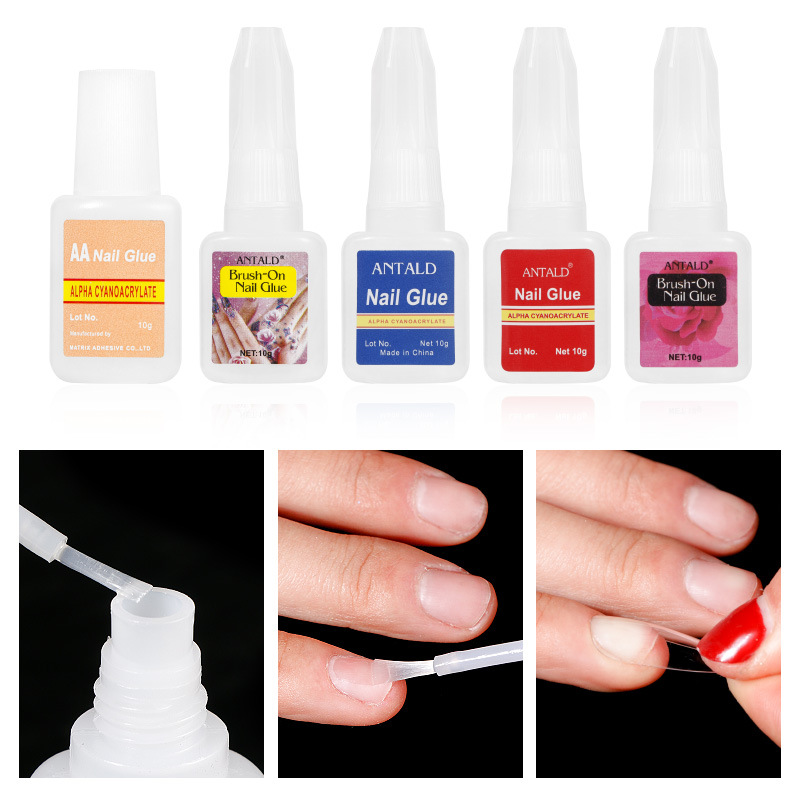 Harmless Non-toxic 10g Artificial Pink Strong Nail Tips Glue