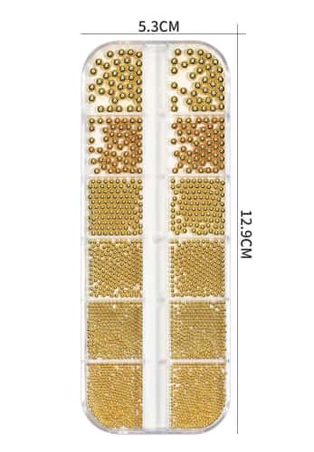 1mm 1.2mm 1.5mm 2mm 3mm Gold Black Rose Gold Stainless Steel Nails Art Beads Ball