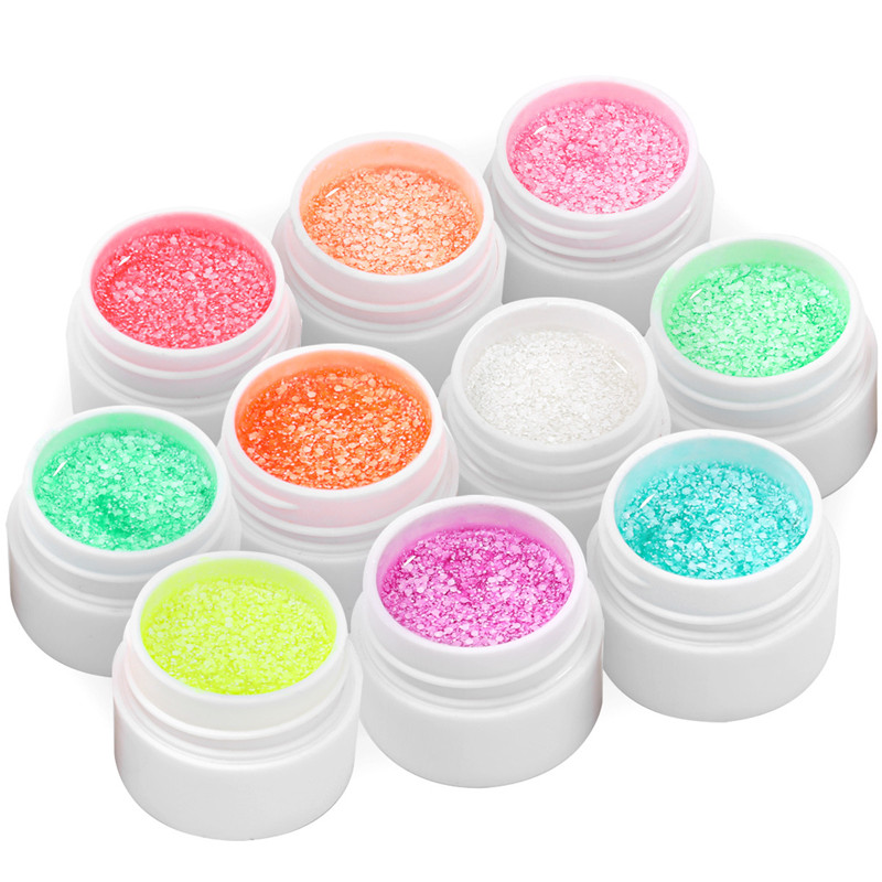 Wholesale Glitter Sequin Soak Off Snowflake Nail Gel Polish
