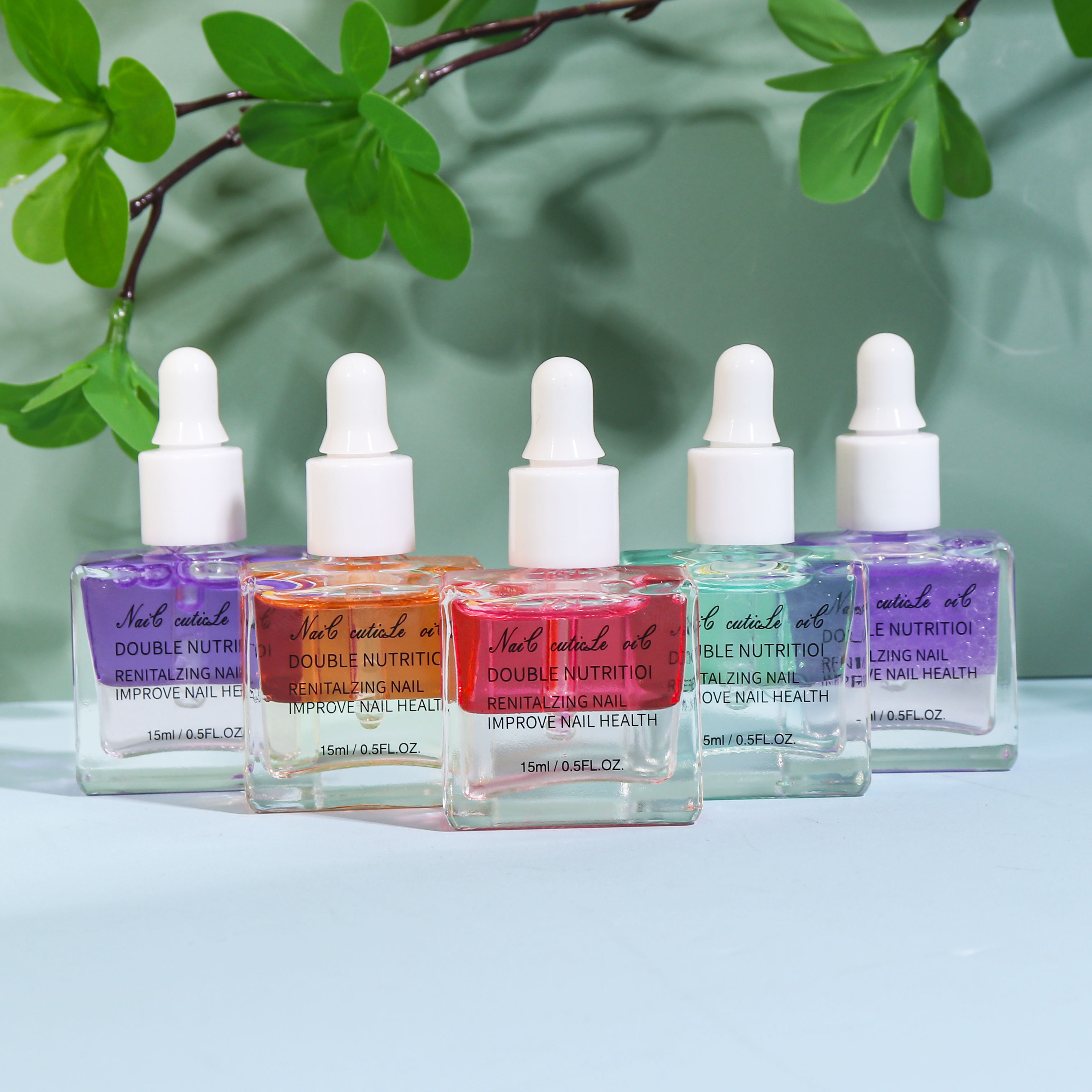 15ML Floral Fruity Double Layered Finger Edge Anti Backstabbing Nail Art Cuticle Oil