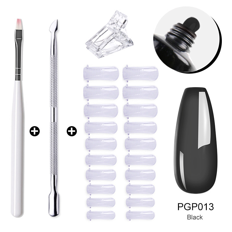Nail Acrylic Gel Kit With Brush Tips Poligel Nail Kit Crystal Extension Poly Gel Nail Set