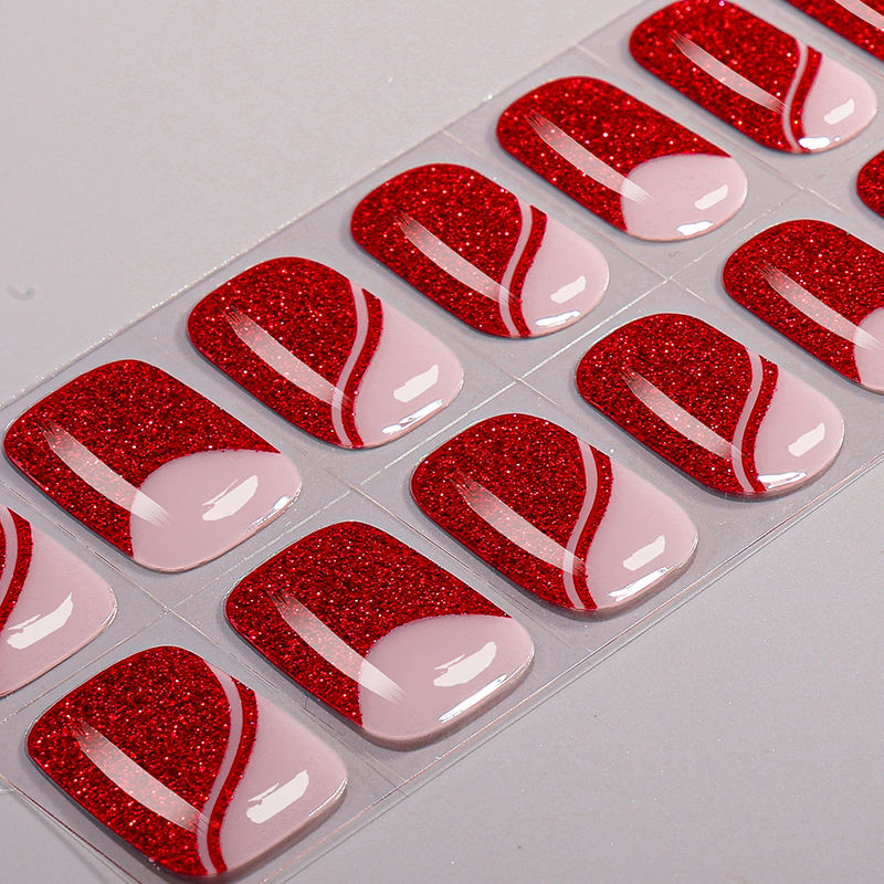 S-shaped Cateye Half-baked Eco-Friendly Spring Fresh Transparent Daisy UV Semi-cured Gel Nail Sticker