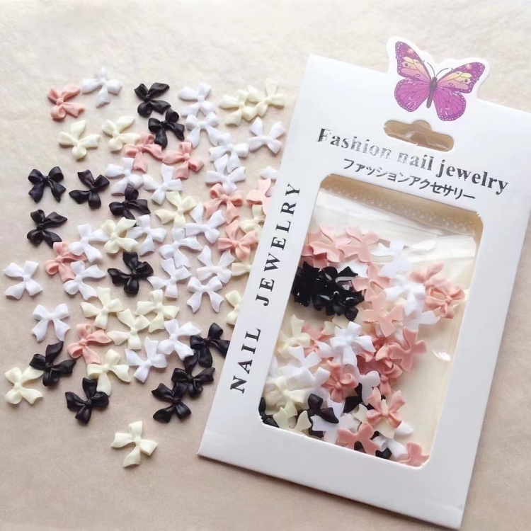 12 Options White Black Pink Colorful Resin Nail Arts Ribbon Jewelry
