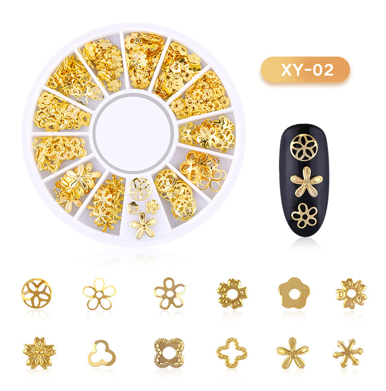 Summer Sea Metal Alloy Rivets Shell Star Starfish Hollow Star Studs Gold Charms
